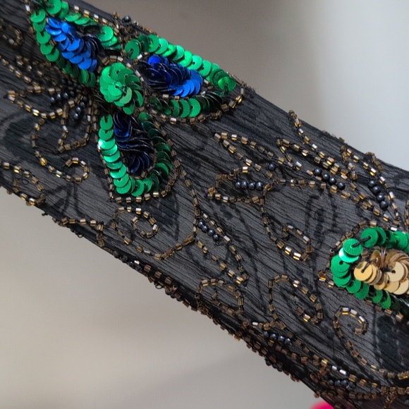 Stenay Women's Vintage Silk Beaded Blouse Size Medium - Picture 8 of 14